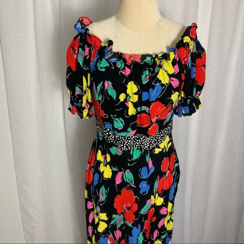 RIXO X Target black floral maxi dress - Picture 5 of 9
